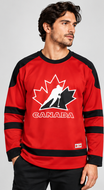 Team Canada Men’s Hockey Jersey – Red Long Sleeve