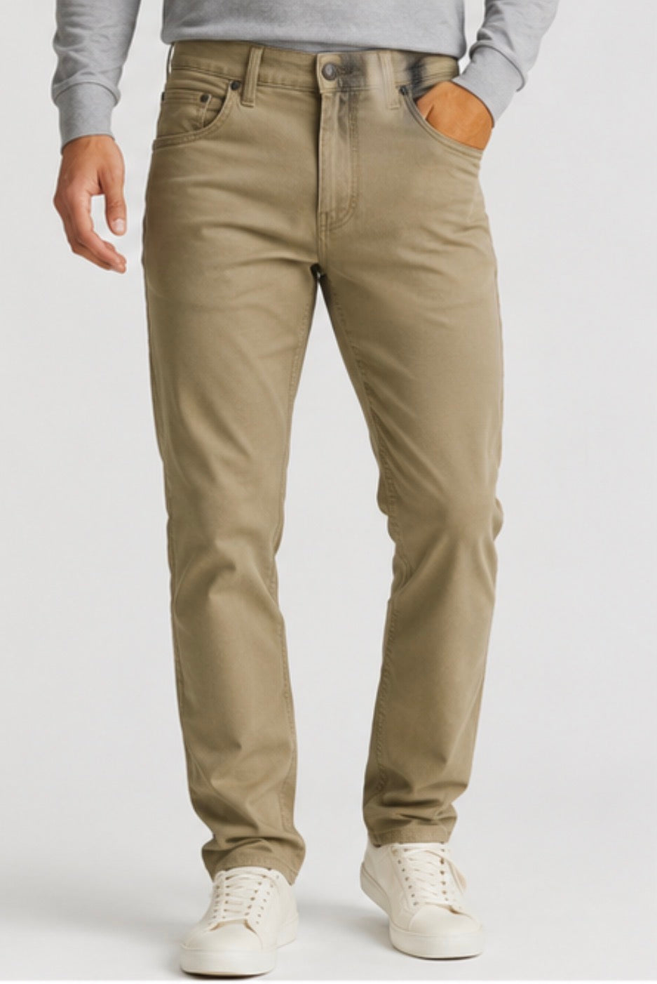 Jachs NY Men’s 5-Pocket Stretch Pants – Khaki