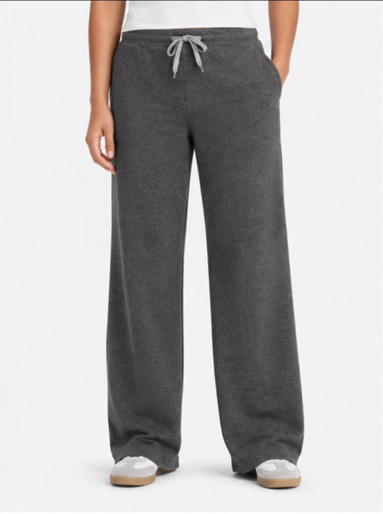 Kirkland Signature Women’s Wide Leg Lounge Pants – Charcoal Heather