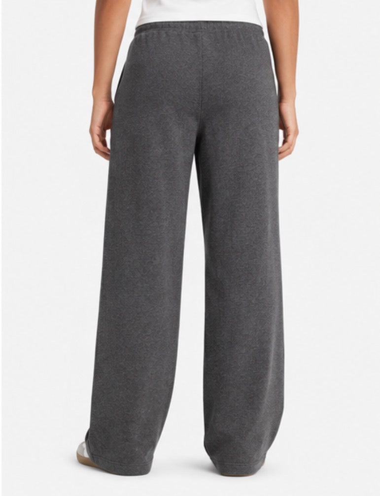 Kirkland Signature Women’s Wide Leg Lounge Pants – Charcoal Heather