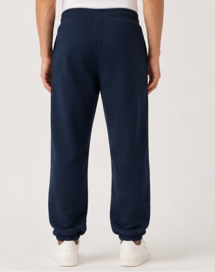 Mondetta Men’s Organic Cotton Fleece Jogger Sweatpants – Navy Blue