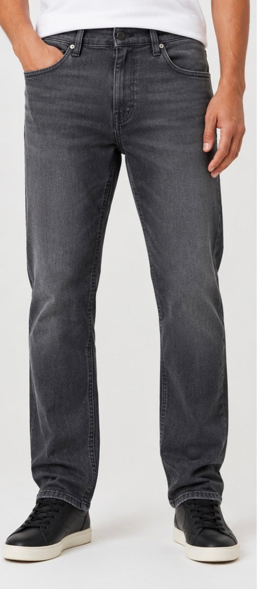 Urban Star Men’s Straight Fit Stretch Jeans – Charcoal Wash