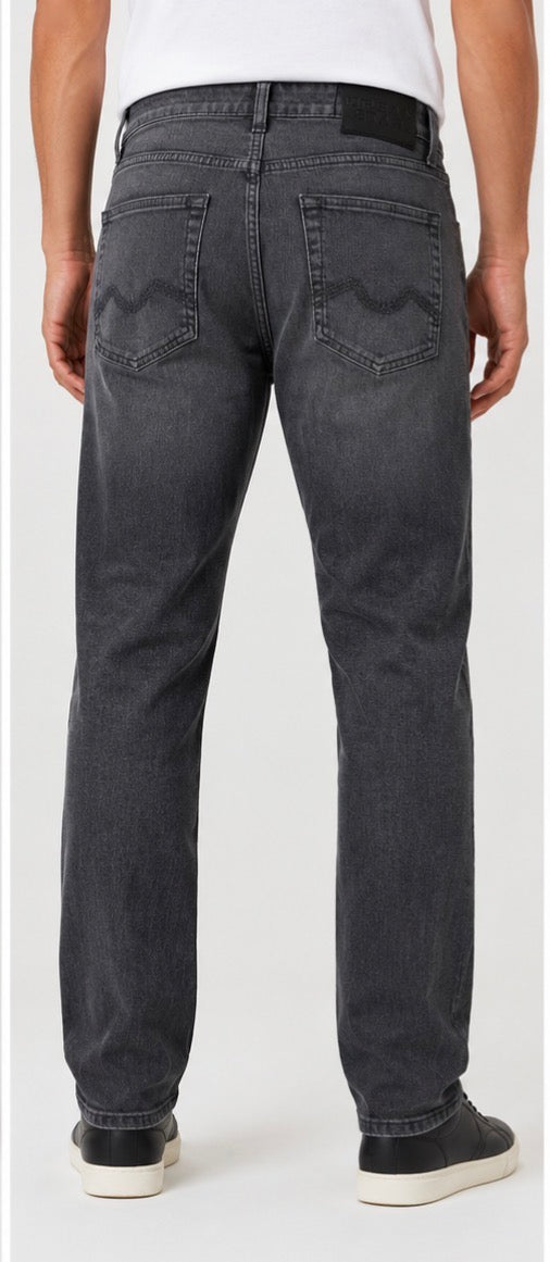 Urban Star Men’s Straight Fit Stretch Jeans – Charcoal Wash