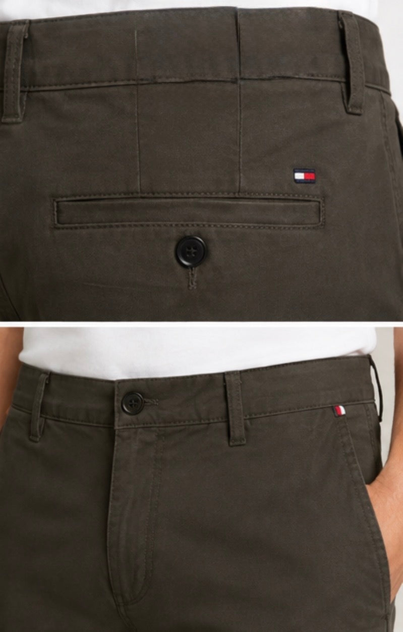 Tommy Hilfiger Men’s Straight Fit Stretch Pants – Dark Olive