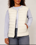 Mondetta Women’s Quilted Puffer Vest – Cream