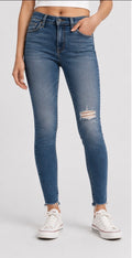 Levi’s Women’s 711 Skinny Distressed Jeans – Medium Wash