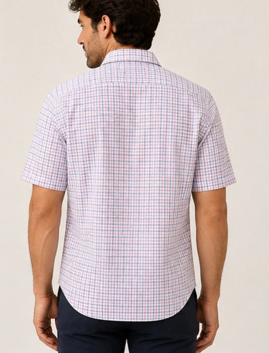 Tommy Hilfiger Men’s All-Season Stretch Short Sleeve Check Shirt