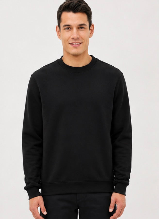 Bench Men’s Solid Black Crewneck Sweatshirt
