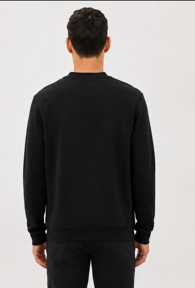 Bench Men’s Solid Black Crewneck Sweatshirt