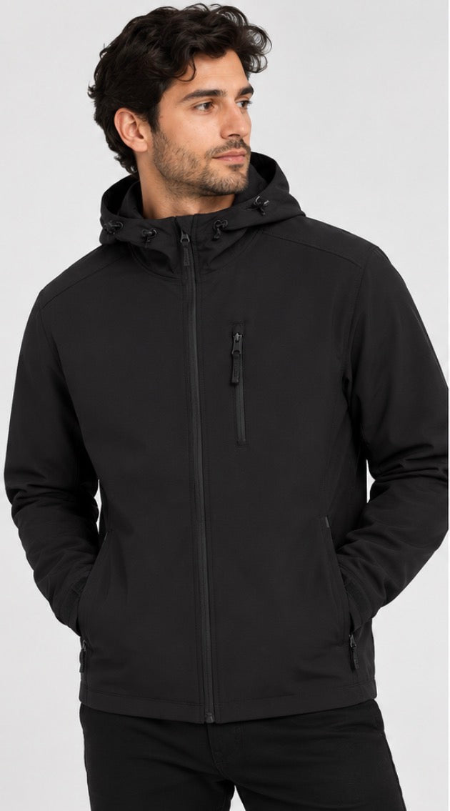 Bench Men’s Hooded Full-Zip Jacket – Black