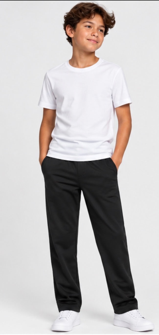 Mondetta Boys’ Pull-On Performance Pants – Black