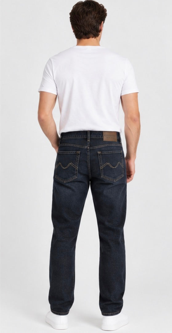 Urban Star Men’s Relaxed Fit Straight Leg Stretch Jeans