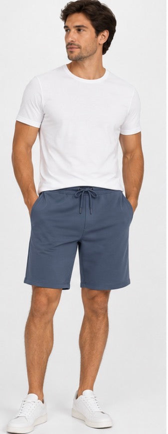 Cloudveil Men’s Performance Shorts – Slate Blue Pull-On Athletic Casual Shorts