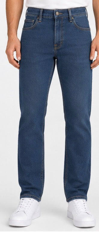 David Bitton Men’s Slim Straight Stretch Jeans – Solid Blue