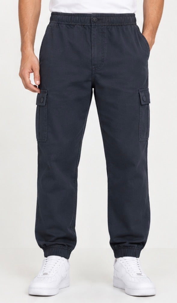 Buffalo David Bitton Men’s Cargo Jogger Pants – Dark Navy Blue