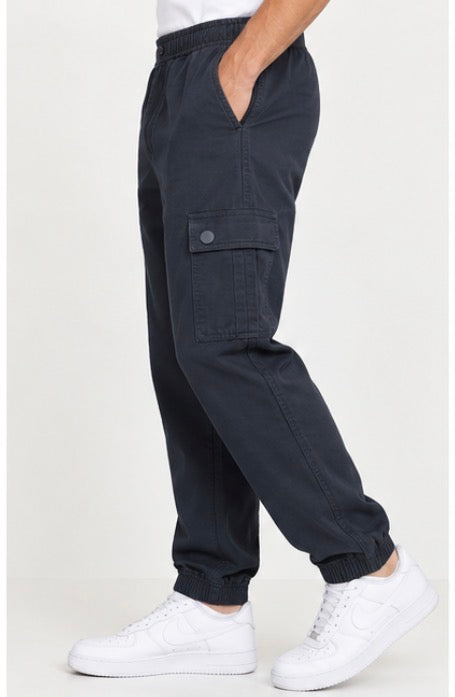 Buffalo David Bitton Men’s Cargo Jogger Pants – Dark Navy Blue