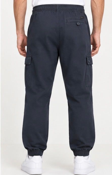 Buffalo David Bitton Men’s Cargo Jogger Pants – Dark Navy Blue