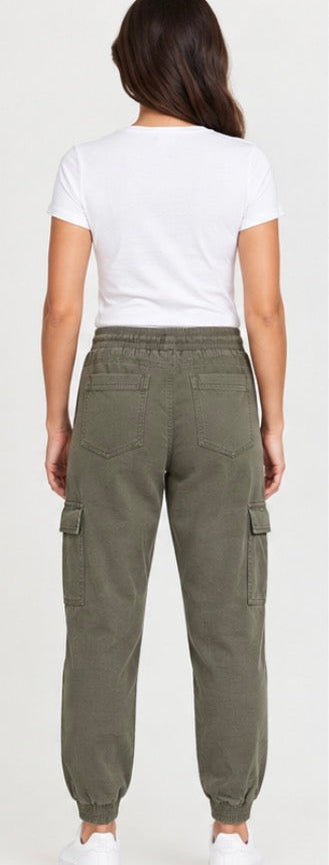 Splendid Women’s Cargo Jogger Pants – Olive Green