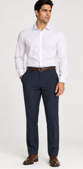 Haggar Men’s Straight Fit Stretch Dress Pants – Navy