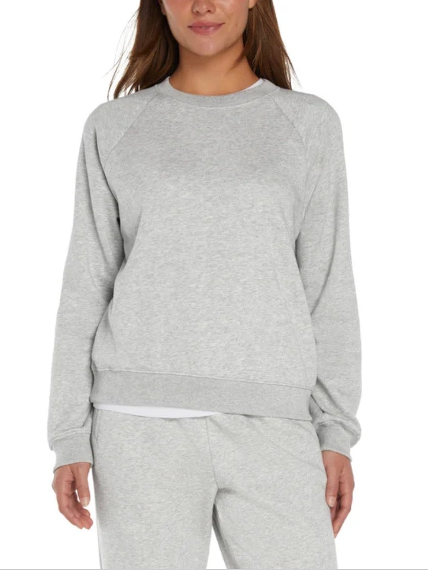 Gap Women's Fleece Creneck Sweatshirt Grey