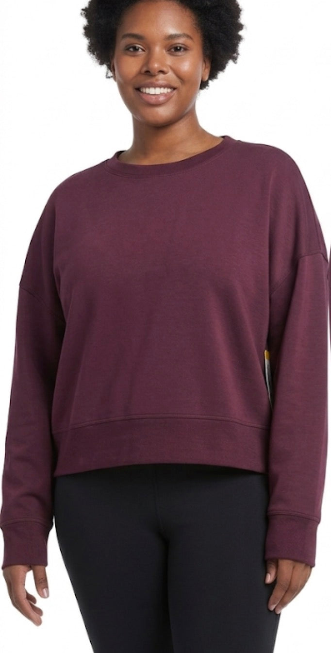 Danskin Women’s Cozy Active Fleece Crewneck Sweatshirt