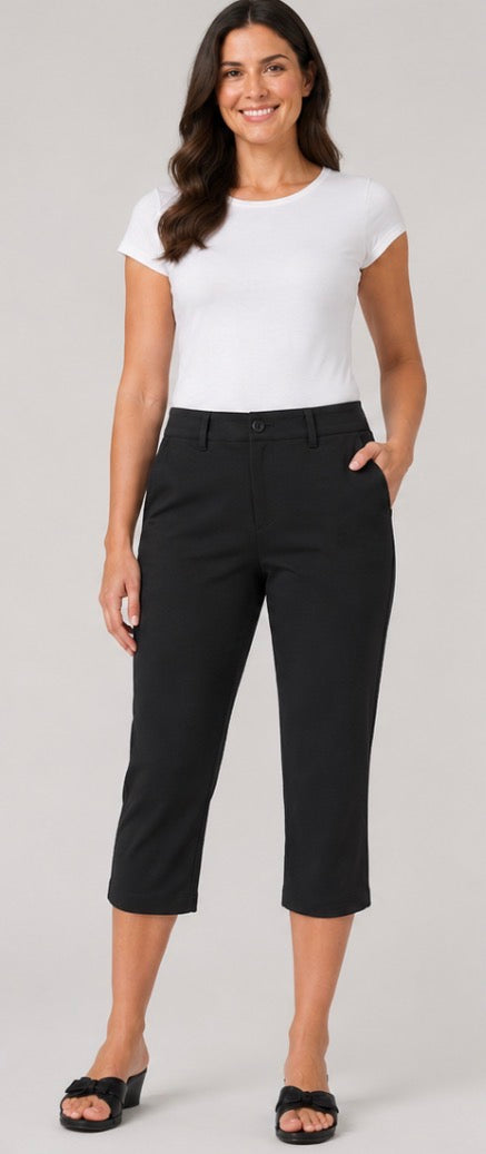 Hilary Radley Women’s Pull-On Capri Pants
